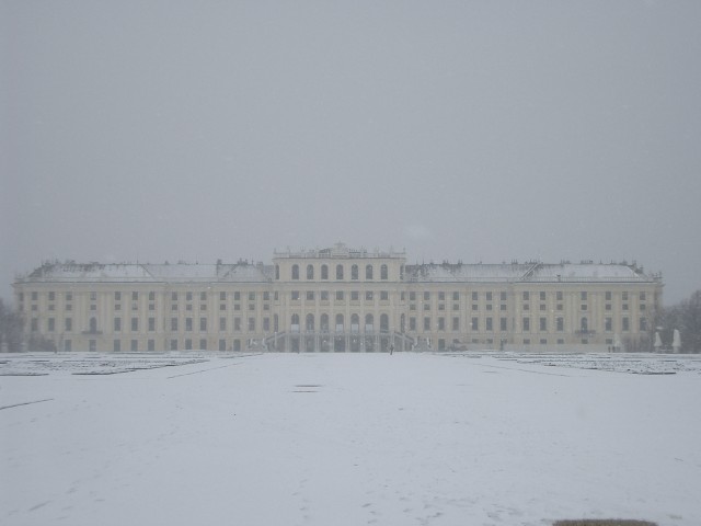 庭園から見たシェーンブルン宮殿