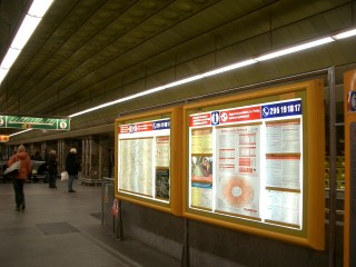 プラハ 地下鉄の駅